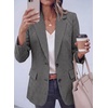 image:imagePRETTYGARDEN Fall Blazers for Women Business Casual  Long Sleeve Plaid Houndstooth Notch Lapel Pockets Oversized Blazer Outerwear Trendy Suit Jackets 2026 Winter Work OutfitsPlaid Black