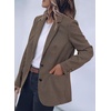 image:imagePRETTYGARDEN Fall Blazers for Women Business Casual  Long Sleeve Plaid Houndstooth Notch Lapel Pockets Oversized Blazer Outerwear Trendy Suit Jackets 2026 Winter Work OutfitsPlaid Brown