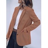 image:imagePRETTYGARDEN Fall Blazers for Women Business Casual  Long Sleeve Plaid Houndstooth Notch Lapel Pockets Oversized Blazer Outerwear Trendy Suit Jackets 2026 Winter Work OutfitsPlaid Caramel