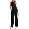 image:imagePRETTYGARDEN 2 Piece Lounge Sets for Women Summer Airport Travel Outfit 2026 Casual Matching Spring Clothes Track Sweat SuitsBlack