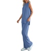 image:imagePRETTYGARDEN 2 Piece Lounge Sets for Women Summer Airport Travel Outfit 2026 Casual Matching Spring Clothes Track Sweat SuitsBlue