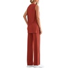 image:imagePRETTYGARDEN 2 Piece Lounge Sets for Women Summer Airport Travel Outfit 2026 Casual Matching Spring Clothes Track Sweat SuitsBrick Red