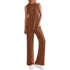 image:imagePRETTYGARDEN 2 Piece Lounge Sets for Women Summer Airport Travel Outfit 2026 Casual Matching Spring Clothes Track Sweat SuitsBrown