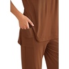 image:imagePRETTYGARDEN 2 Piece Lounge Sets for Women Summer Airport Travel Outfit 2026 Casual Matching Spring Clothes Track Sweat SuitsBrown