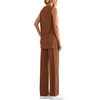 image:imagePRETTYGARDEN 2 Piece Lounge Sets for Women Summer Airport Travel Outfit 2026 Casual Matching Spring Clothes Track Sweat SuitsBrown