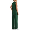 image:imagePRETTYGARDEN 2 Piece Lounge Sets for Women Summer Airport Travel Outfit 2026 Casual Matching Spring Clothes Track Sweat SuitsDark Green