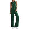 image:imagePRETTYGARDEN 2 Piece Lounge Sets for Women Summer Airport Travel Outfit 2026 Casual Matching Spring Clothes Track Sweat SuitsDark Green