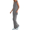 image:imagePRETTYGARDEN 2 Piece Lounge Sets for Women Summer Airport Travel Outfit 2026 Casual Matching Spring Clothes Track Sweat SuitsDark Grey