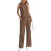 image:imagePRETTYGARDEN 2 Piece Lounge Sets for Women Summer Airport Travel Outfit 2026 Casual Matching Spring Clothes Track Sweat SuitsDark Khaki