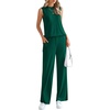 image:imagePRETTYGARDEN 2 Piece Lounge Sets for Women Summer Airport Travel Outfit 2026 Casual Matching Spring Clothes Track Sweat SuitsGreen