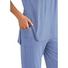 image:imagePRETTYGARDEN 2 Piece Lounge Sets for Women Summer Airport Travel Outfit 2026 Casual Matching Spring Clothes Track Sweat SuitsGrey Blue