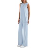 image:imagePRETTYGARDEN 2 Piece Lounge Sets for Women Summer Airport Travel Outfit 2026 Casual Matching Spring Clothes Track Sweat SuitsLight Blue