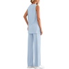 image:imagePRETTYGARDEN 2 Piece Lounge Sets for Women Summer Airport Travel Outfit 2026 Casual Matching Spring Clothes Track Sweat SuitsLight Blue