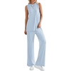 image:imagePRETTYGARDEN 2 Piece Lounge Sets for Women Summer Airport Travel Outfit 2026 Casual Matching Spring Clothes Track Sweat SuitsLight Blue