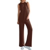 image:imagePRETTYGARDEN 2 Piece Lounge Sets for Women Summer Airport Travel Outfit 2026 Casual Matching Spring Clothes Track Sweat SuitsLight Coffee