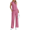 image:imagePRETTYGARDEN 2 Piece Lounge Sets for Women Summer Airport Travel Outfit 2026 Casual Matching Spring Clothes Track Sweat SuitsPink