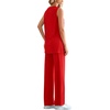 image:imagePRETTYGARDEN 2 Piece Lounge Sets for Women Summer Airport Travel Outfit 2026 Casual Matching Spring Clothes Track Sweat SuitsRed