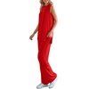 image:imagePRETTYGARDEN 2 Piece Lounge Sets for Women Summer Airport Travel Outfit 2026 Casual Matching Spring Clothes Track Sweat SuitsRed