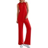 image:imagePRETTYGARDEN 2 Piece Lounge Sets for Women Summer Airport Travel Outfit 2026 Casual Matching Spring Clothes Track Sweat SuitsRed