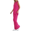 image:imagePRETTYGARDEN 2 Piece Lounge Sets for Women Summer Airport Travel Outfit 2026 Casual Matching Spring Clothes Track Sweat SuitsRose Red