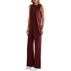 image:imagePRETTYGARDEN 2 Piece Lounge Sets for Women Summer Airport Travel Outfit 2026 Casual Matching Spring Clothes Track Sweat SuitsWine Red