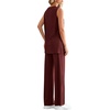 image:imagePRETTYGARDEN 2 Piece Lounge Sets for Women Summer Airport Travel Outfit 2026 Casual Matching Spring Clothes Track Sweat SuitsWine Red