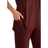 image:imagePRETTYGARDEN 2 Piece Lounge Sets for Women Summer Airport Travel Outfit 2026 Casual Matching Spring Clothes Track Sweat SuitsWine Red