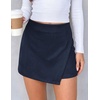 image:imagePRETTYGARDEN Fall Mini Skirts for Women 2026 Trendy High Waisted Asymmetrical Knit Suede Skirt Shorts Cute Y2k OutfitsNavy Blue