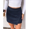 image:imagePRETTYGARDEN Fall Mini Skirts for Women 2026 Trendy High Waisted Asymmetrical Knit Suede Skirt Shorts Cute Y2k OutfitsNavy Blue