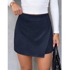 image:imagePRETTYGARDEN Fall Mini Skirts for Women 2026 Trendy High Waisted Asymmetrical Knit Suede Skirt Shorts Cute Y2k OutfitsNavy Blue