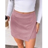 image:imagePRETTYGARDEN Fall Mini Skirts for Women 2026 Trendy High Waisted Asymmetrical Knit Suede Skirt Shorts Cute Y2k OutfitsPink