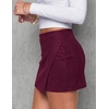 image:imagePRETTYGARDEN Fall Mini Skirts for Women 2026 Trendy High Waisted Asymmetrical Knit Suede Skirt Shorts Cute Y2k OutfitsWine Red