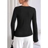 image:imagePRETTYGARDEN Long Sleeve Shirts for Women Asymmetricall Tops  Dressy Casual Blouses Slim Fit Waist Tie Ruched Top Soft Stretchy Going Out Work Office Outfit 2026 Fall Fashion ClothesBlack