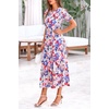 image:imagePRETTYGARDEN Summer Dresses for Women 2026 Casual Floral Boho Midi Sun Dress Puff Short Sleeve Flowy Beach Vacation SundressPrint Multicolored