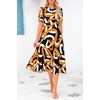 image:imagePRETTYGARDEN Summer Dresses for Women 2026 Casual Floral Boho Midi Sun Dress Puff Short Sleeve Flowy Beach Vacation SundressPrint Yellow White