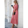 image:imagePRETTYGARDEN Summer Dresses for Women 2026 Casual Floral Boho Midi Sun Dress Puff Short Sleeve Flowy Beach Vacation SundressRed