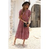 image:imagePRETTYGARDEN Summer Dresses for Women 2026 Casual Floral Boho Midi Sun Dress Puff Short Sleeve Flowy Beach Vacation SundressRed White