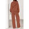 image:imagePRETTYGARDEN Womens 2 Piece Outfits Fall Sweatsuits Oversized Hoodies Wide Leg Sweatpants Tracksuits Lounge Matching SetsBrick Red