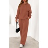 image:imagePRETTYGARDEN Womens 2 Piece Outfits Fall Sweatsuits Oversized Hoodies Wide Leg Sweatpants Tracksuits Lounge Matching SetsBrick Red