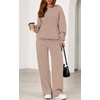 image:imagePRETTYGARDEN Womens 2 Piece Outfits Fall Sweatsuits Oversized Hoodies Wide Leg Sweatpants Tracksuits Lounge Matching SetsGrey Khaki