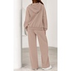 image:imagePRETTYGARDEN Womens 2 Piece Outfits Fall Sweatsuits Oversized Hoodies Wide Leg Sweatpants Tracksuits Lounge Matching SetsGrey Khaki