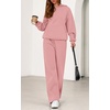 image:imagePRETTYGARDEN Womens 2 Piece Outfits Fall Sweatsuits Oversized Hoodies Wide Leg Sweatpants Tracksuits Lounge Matching SetsPink