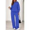 image:imagePRETTYGARDEN Womens 2 Piece Outfits Fall Sweatsuits Oversized Hoodies Wide Leg Sweatpants Tracksuits Lounge Matching SetsRoyal Blue