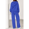 image:imagePRETTYGARDEN Womens 2 Piece Outfits Fall Sweatsuits Oversized Hoodies Wide Leg Sweatpants Tracksuits Lounge Matching SetsRoyal Blue