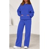 image:imagePRETTYGARDEN Womens 2 Piece Outfits Fall Sweatsuits Oversized Hoodies Wide Leg Sweatpants Tracksuits Lounge Matching SetsRoyal Blue