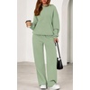 image:imagePRETTYGARDEN Womens 2 Piece Outfits Fall Sweatsuits Oversized Hoodies Wide Leg Sweatpants Tracksuits Lounge Matching SetsSage Green