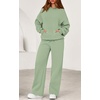 image:imagePRETTYGARDEN Womens 2 Piece Outfits Fall Sweatsuits Oversized Hoodies Wide Leg Sweatpants Tracksuits Lounge Matching SetsSage Green