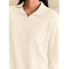 image:imagePRETTYGARDEN Womens Long Sleeve Collared Polo Sweater V Neck Knit Ribbed Business Casual Pullover Sweaters 2026 Fall OutfitsApricot