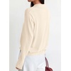 image:imagePRETTYGARDEN Womens Long Sleeve Collared Polo Sweater V Neck Knit Ribbed Business Casual Pullover Sweaters 2026 Fall OutfitsApricot