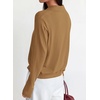 image:imagePRETTYGARDEN Womens Long Sleeve Collared Polo Sweater V Neck Knit Ribbed Business Casual Pullover Sweaters 2026 Fall OutfitsKhaki